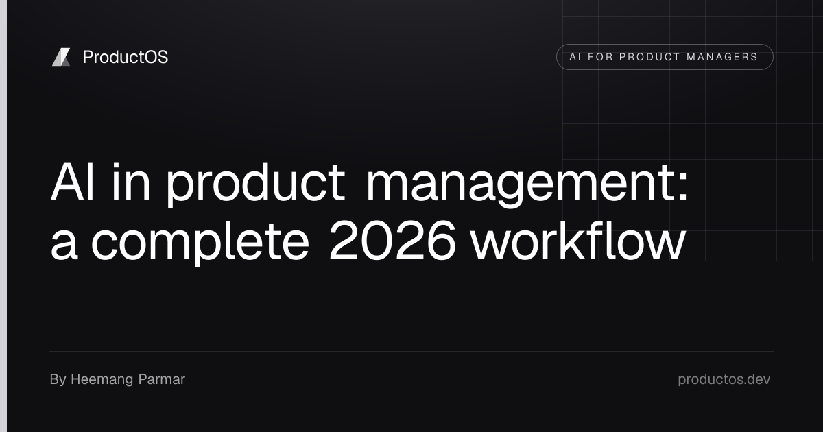 AI in product management: a complete 2026 workflow