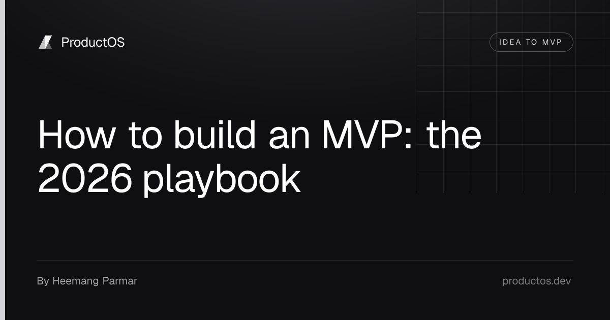 How to build an MVP: the 2026 playbook