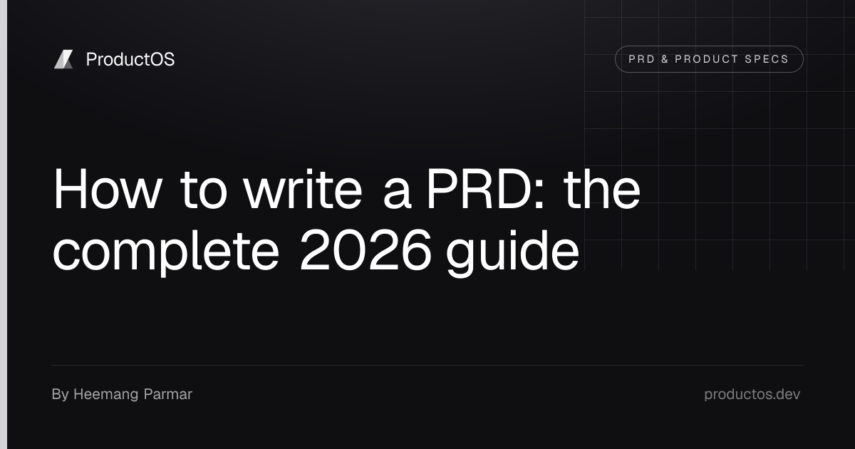 How to write a PRD: the complete 2026 guide