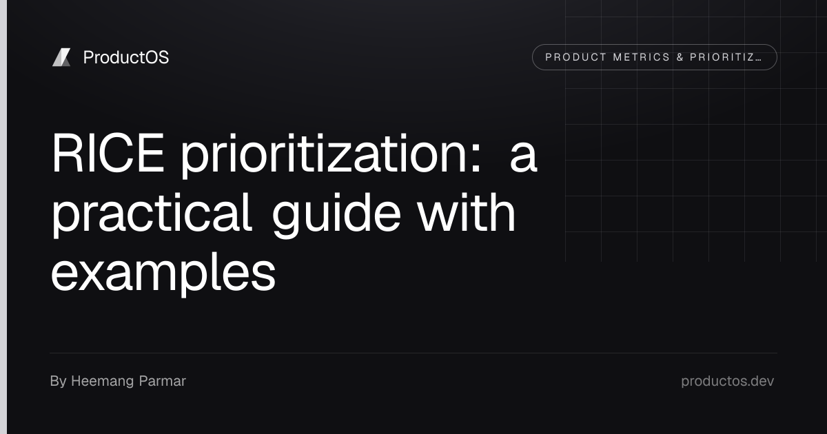 RICE prioritization: a practical guide with examples