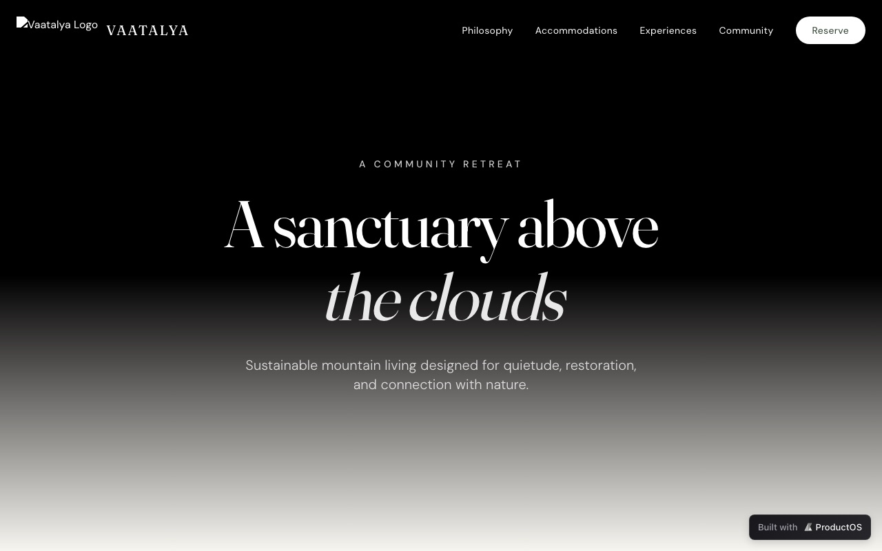 Vaatalya — Customer-built mountain retreat
